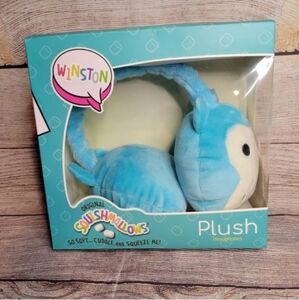 Kellytoy Squishmallows blue Winston plush headphones